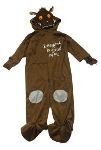 Kostým - Kávová plyšová kombinéza s kapucí - Gruffalo Tu