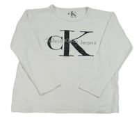 Bílé triko s logem Calvin Klein