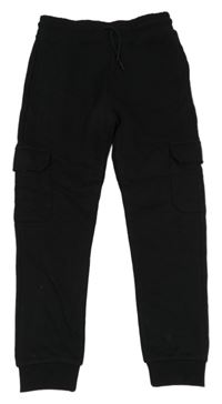 Černé cargo tepláky s kapsami F&F