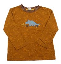 Medové triko s dinosauem Alana