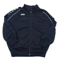 Tmavomodrá propínací sportovní mikina s logem Jako