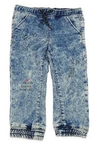 Modro-bílé plísňové cuff rifle s hvězdičkami Reserved