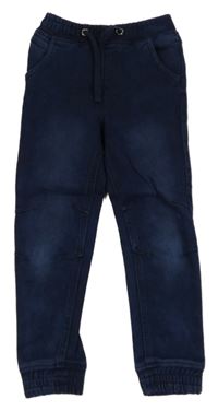 Tmavomodré teplákové cuff rifle LUpilu