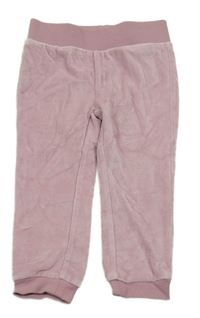 Svetloružové zamatové tepláky Impidimpi