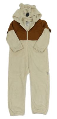 Smetanovo-hnědá plyšová kombinéza s medvídkem Pú H&M