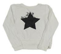 Biela mikina s hviezdou H&M