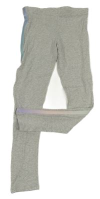 Šedé melírované legíny s proužky F&F