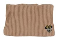 Starorůžový pletený podšitý nákrčník s Minnií