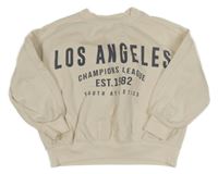 Smetanová oversize mikina s nápisem Next 