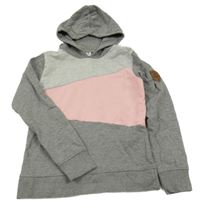 Sivo-ružová mikina s kapucňou Yigga