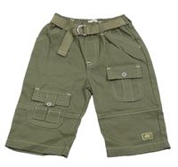 Khaki rifle s vreckami a opaskom