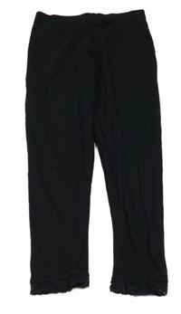 Čierne legíny s čipkou George