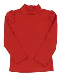 Červené žebrované triko s rolákem F&F