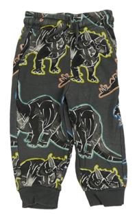 Sivé tepláky s dinosasury Nutmeg