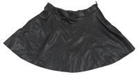 Čierna koženková kolová sukňa H&M