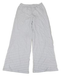 Světlemodro-biele pruhované pyžamové nohavice H&M