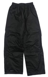 Čierne kockované šušťákové nepromokavé funkčné nohavice MOUNTAIN WAREHOUSE