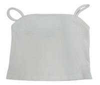 Smotanový rebrovaný crop top RIVER ISLAND