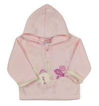 Svetloružová mikina so zajačikom a kapucňou Cute Pretty