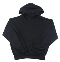 Čierna mikina s písmenky a vreckom a kapucňou zn. H&M
