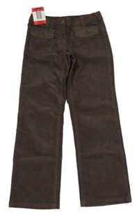 Nové - tmavohnědošedé manšestráky alive