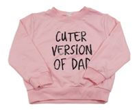 Ružová mikina s nápismi SHEIN