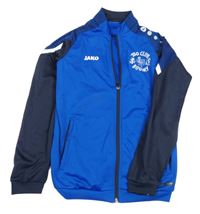 Cobaltovoě modro-čierna funkčná športová prepínaci mikina s logom JAKO