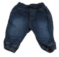 Tmavomodré cuff rifle s úpletovým pasem C&A