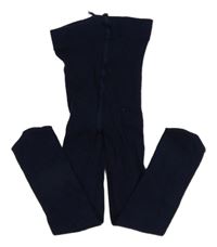 Tmavomodré punčocháče H&M