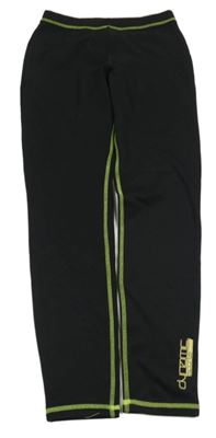 Černé thermo legíny s nápisy YIGGA