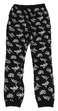 Černé tepláky s nápisy Y.F.K.