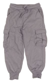 Fialovošedé cargo tepláky George