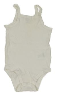 Biele rebrované košilkové body Lily & Dan