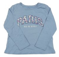 Svetlomodré tričko s nápismi PRIMARK