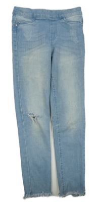 Svetlomodré rifľové džegíny vyšúchaného vzhledu a vyšúchaním Denim Co.