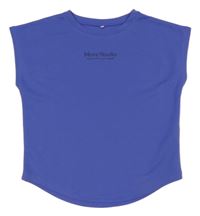 Tmavofialové sportovní tričko s nápisy H&M