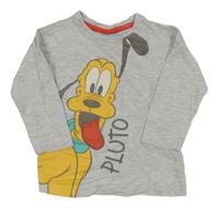 Svetlosivé melírované tričko s Plutem Disney