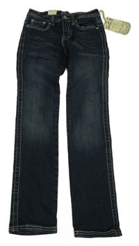 Nové - tmavomodré skinny rifle s hroty a kamínky Seven Jeans
