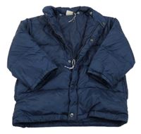 Tmavomodrá šušťáková zateplená bunda