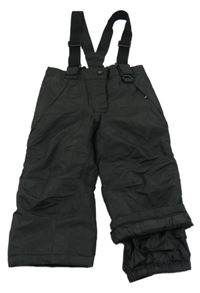 Černé šusťákové oteplovačky s odepínacími kšandami Lupilu