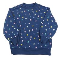 Tmavomodrá mikina so srdiečkami M&S