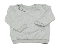 Světlešedá melírovaná mikina s nápisem Matalan