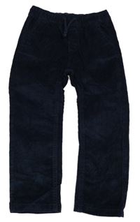 Tmavomodré manšestrové kalhoty M&S