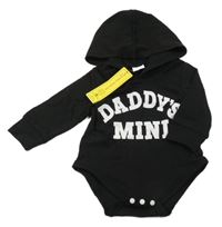 Nové - Černé body s nápisem a kapucí Shein