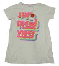 Nové - Smetanové tričko s nápisem