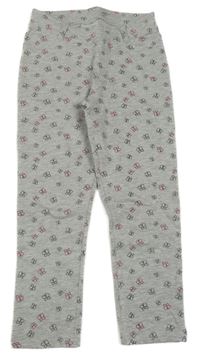 Sivé melírované tregíny s motýly Matalan