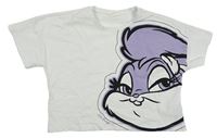 Biele crop tričko s Lolou - Looney Tunes Coccodrillo