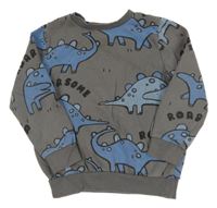 Sivá mikina s dinosaurami F&F
