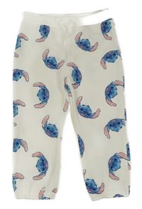 Bílé žebrované tepláky se Stitchem Primark