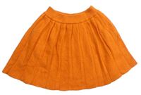 Oranžová pletená sukňa